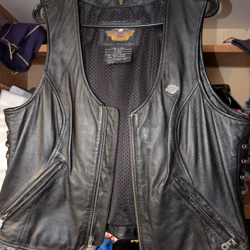 Harley-Davidson Black Leather Vest